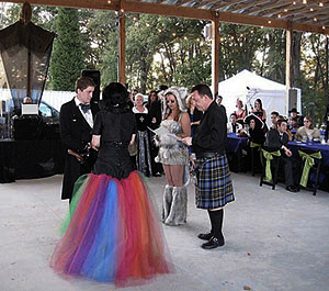 The gothic wedding ceremony